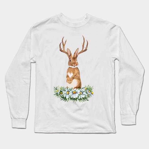 Jackalope Long Sleeve T-Shirt by CindersRose